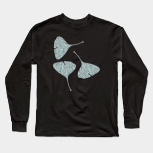 Ginkgo Grey on Seafoam Long Sleeve T-Shirt